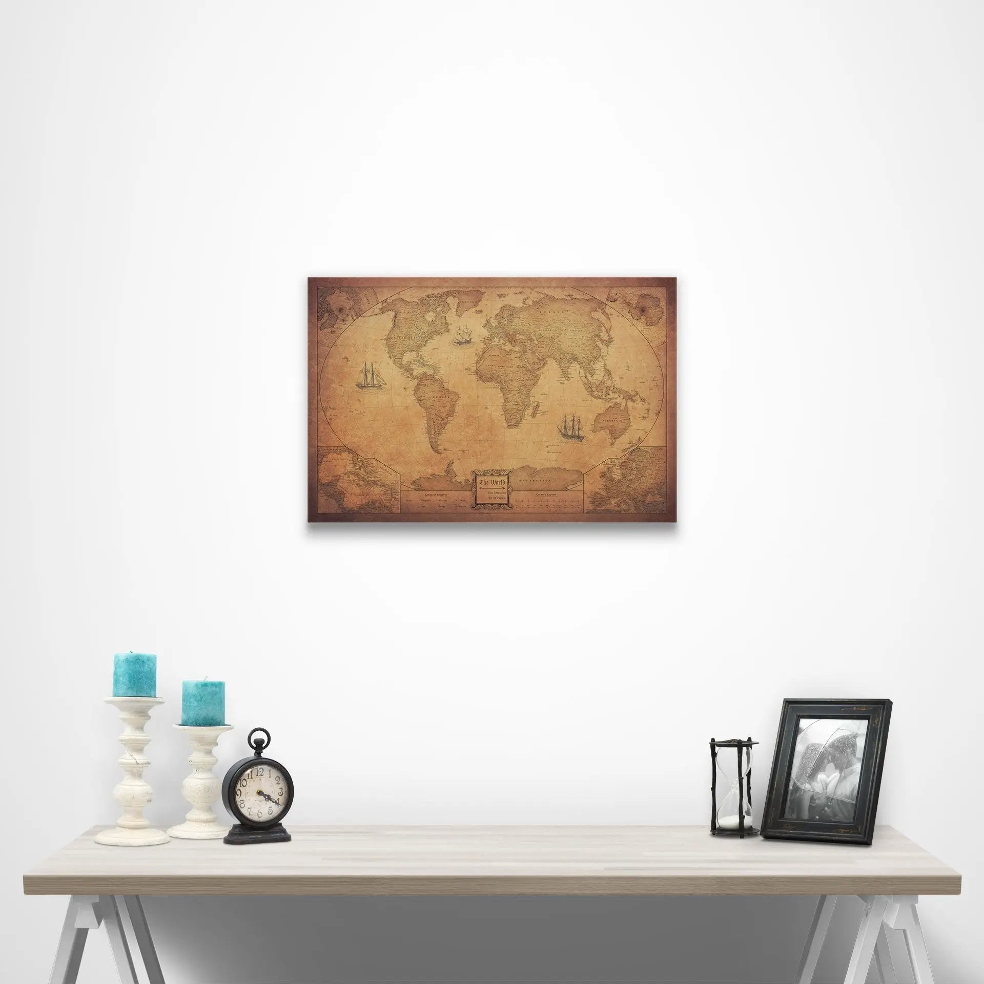 World Map Poster (Winkel Tripel) - Golden Aged CM Poster