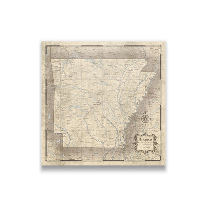 Push Pin Arkansas Map (Pin Board) - Rustic Vintage CM Pin Board