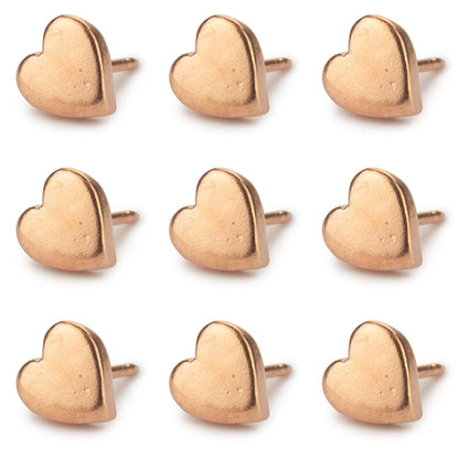 Rose Gold Heart Map Push Pins Conquest Maps LLC