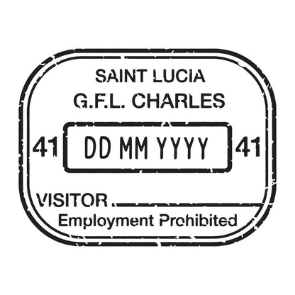 Passport Stamp Decal - Saint Lucia Conquest Maps LLC