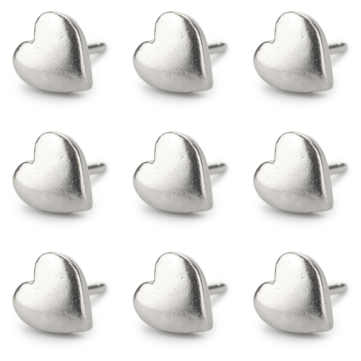 Silver Heart Map Push Pins Conquest Maps LLC