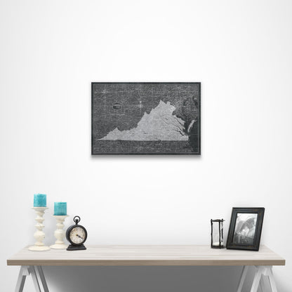 Virginia Map Poster - Modern Slate CM Poster