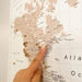 Push Pin World Map (Pin Board) - Light Brown Color Splash CM Pin Board